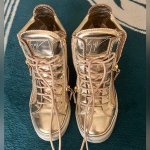 Gold Giuseppe Zanotti Women’s High-top Sneakers